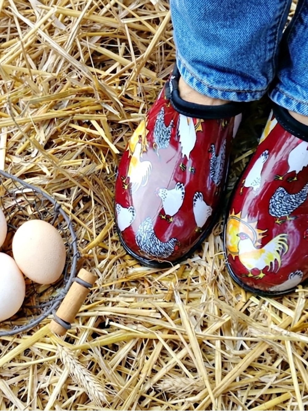 New Sloggers Original Garden Shoe Size 7 Chicken Barn Red Rain Backdoor Comfort